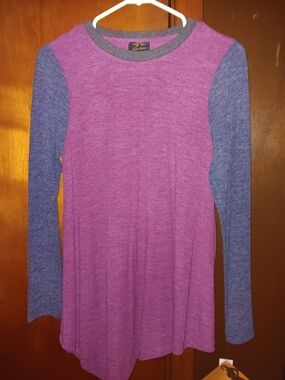 Serena Williams Purple and Gray Asymmetrical Top
